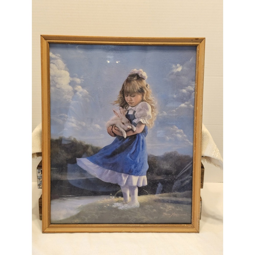 Vintage Dino Massaroni Framed Print "Just You And Me" 1992 16"x13"